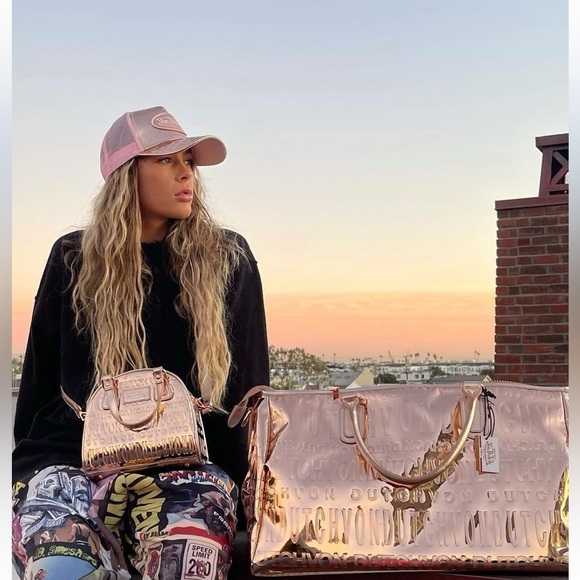 Von Dutch Small Rose Gold Reflective Bowling Bag | FULL INCLUSION | NEW/NWT!!💗 - Picture 9 of 11